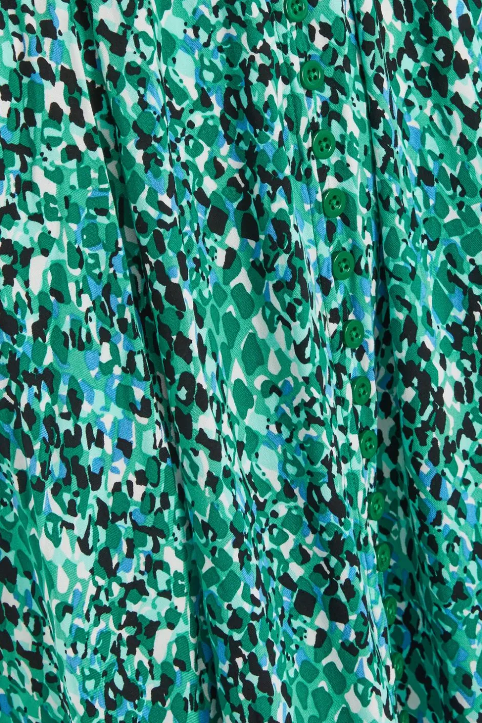 Quiz Green Leopard Print Crochet Trim Midaxi Dress Hot