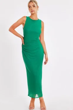 Quiz Green Mesh Midaxi Dress Sale