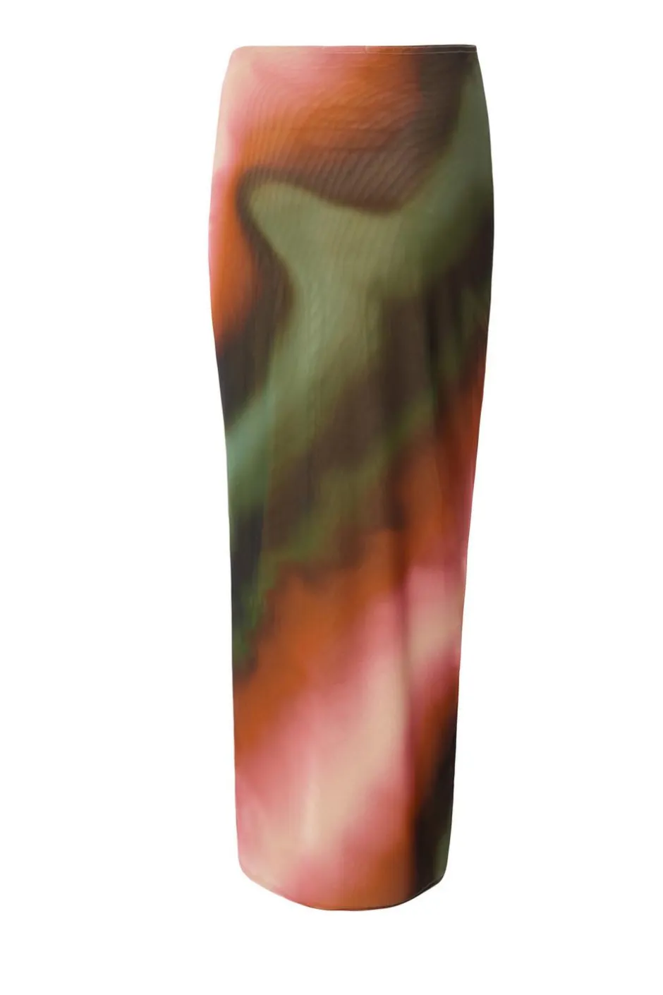 Quiz Green Mesh Ruched Maxi Skirt Clearance