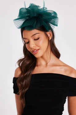 Quiz Pleated Headband Fascinator Green Best