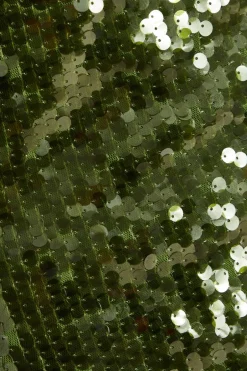 Quiz Sequin Cowl Mini Dress Green New