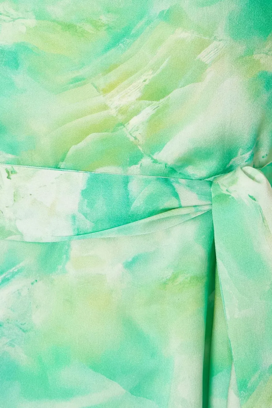 Quiz Green Tie Dye Bow Strap Playsuit Hot