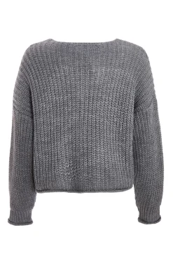 Quiz Grey Chunky Knit Cardigan Best