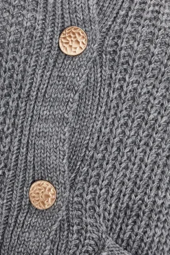 Quiz Grey Chunky Knit Cardigan Best