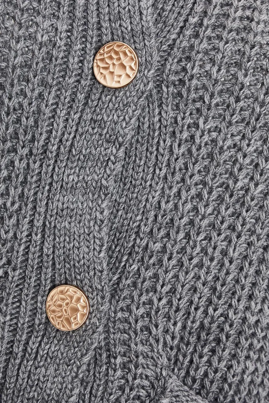 Quiz Grey Chunky Knit Cardigan Best