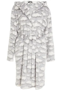 Quiz Grey Cloud Print Fleece Robe Sale