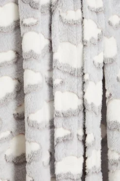 Quiz Grey Cloud Print Fleece Robe Sale