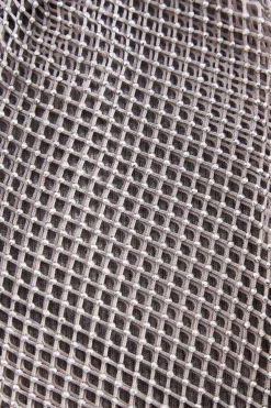 Quiz Knit Diamante Sleeve Jumper Grey Outlet