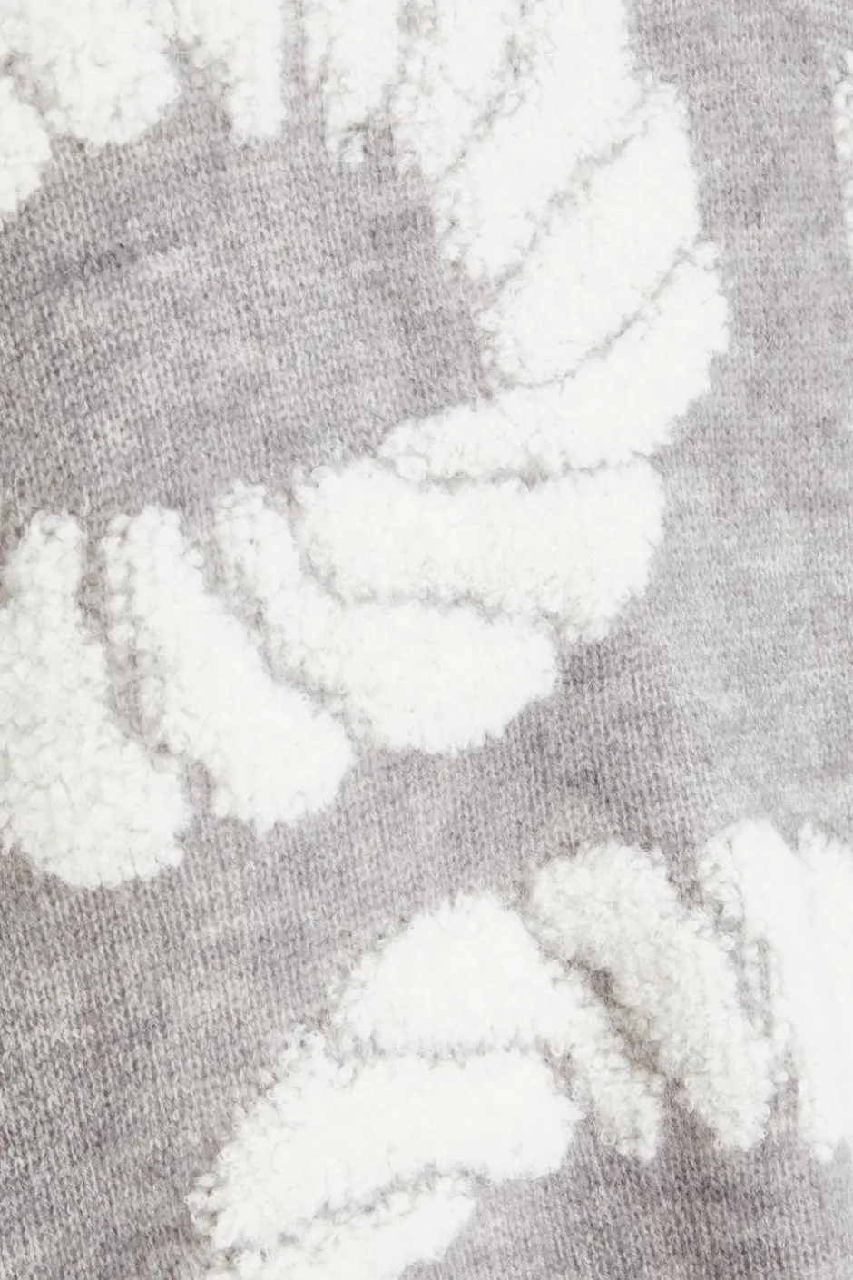 Quiz Grey Knit Printed Jumper Clearance