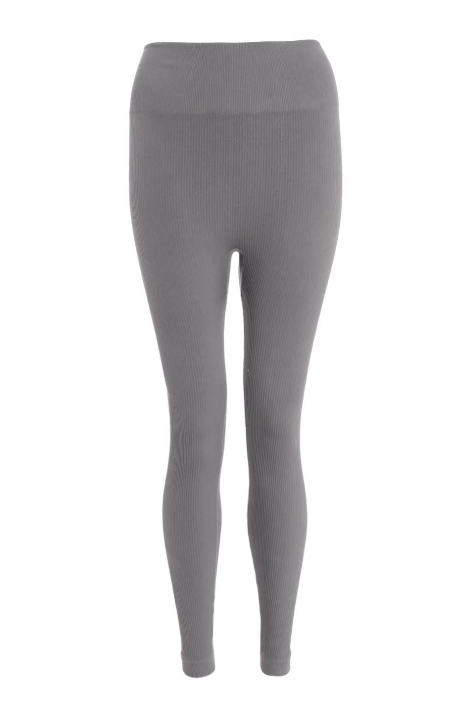 Quiz Knit Ribbed Leggings Grey New
