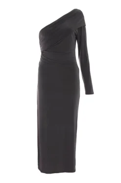 Quiz Grey One Sleeve Bodycon Midaxi Dress Hot