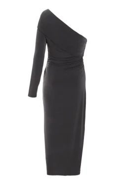 Quiz Grey One Sleeve Bodycon Midaxi Dress Hot
