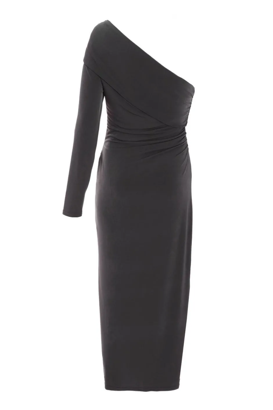 Quiz Grey One Sleeve Bodycon Midaxi Dress Hot