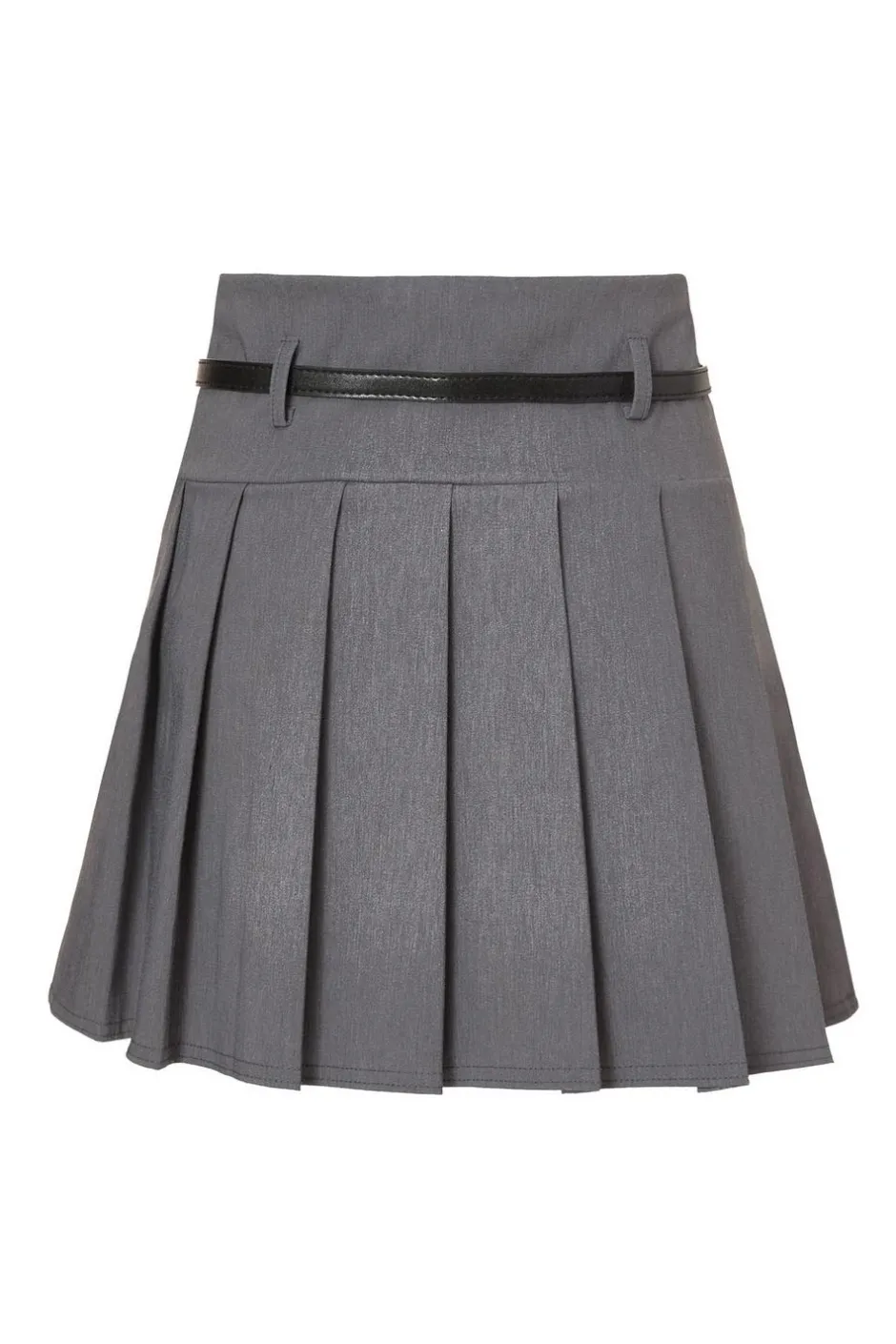 Quiz Pleated Mini Skirt Grey Clearance