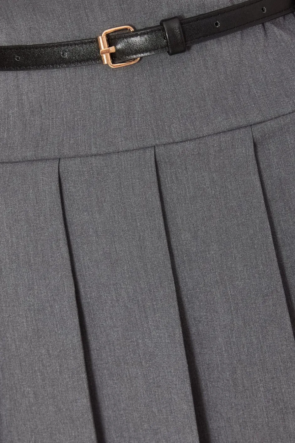 Quiz Pleated Mini Skirt Grey Clearance