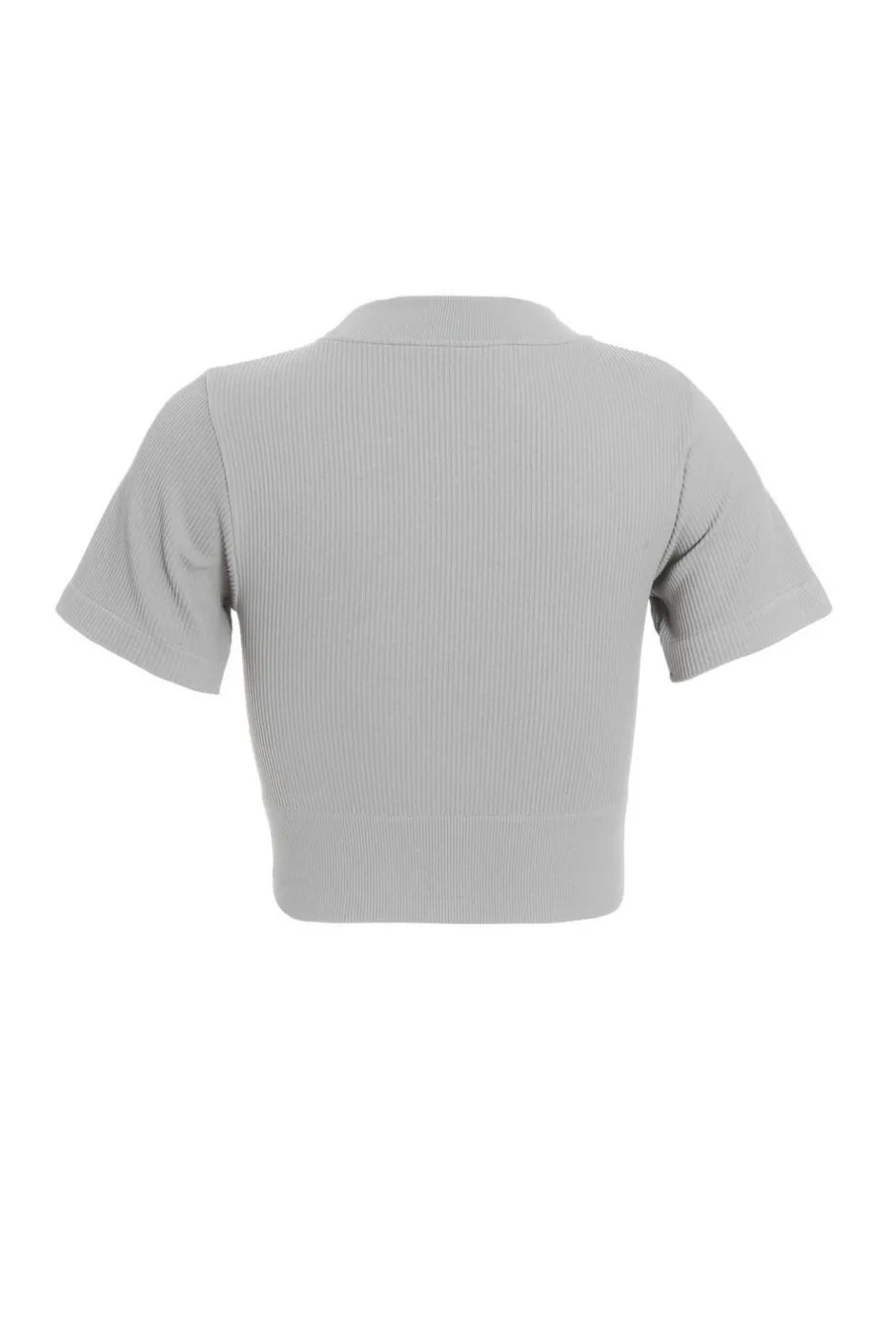 Quiz Seamless Crop Top Grey Hot