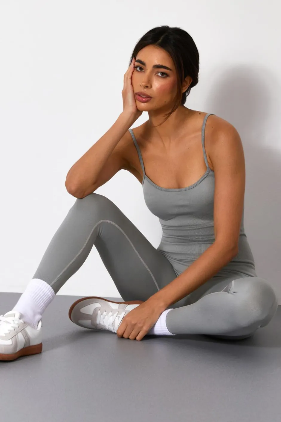 Quiz Seamless Jumpsuit Grey