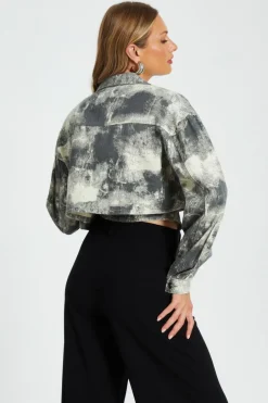 Quiz Grey Tie Dye Jacket New