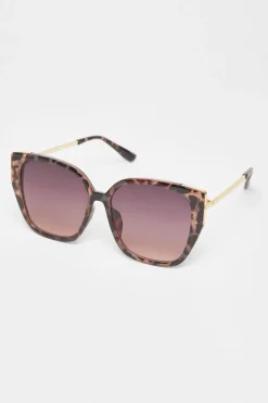 Quiz Tortoiseshell Cat Eye Sunglasses Grey Hot
