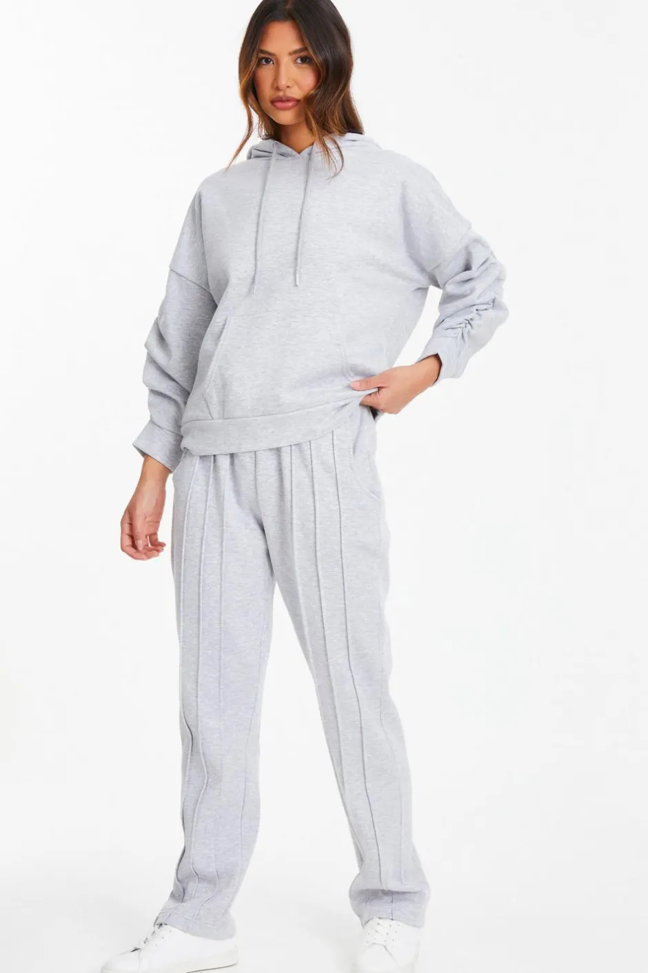 Quiz Wide leg Joggers Grey New
