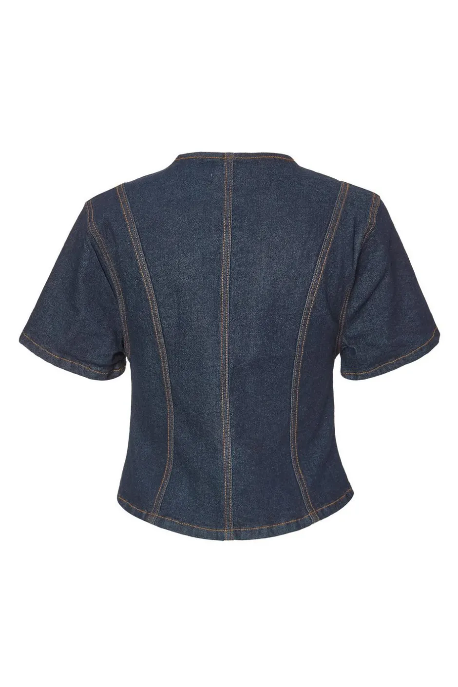 Quiz Indigo Denim Button Front Top Hot