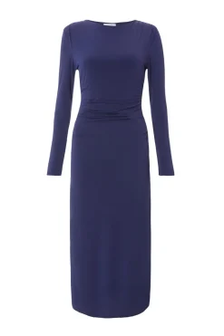 Quiz Ruched Midaxi Dress Indigo Best