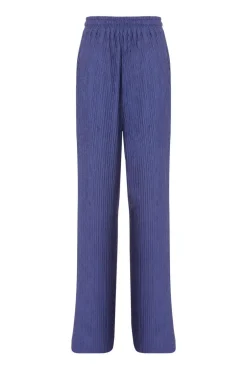 Quiz Textured Palazzo Trousers Indigo Online