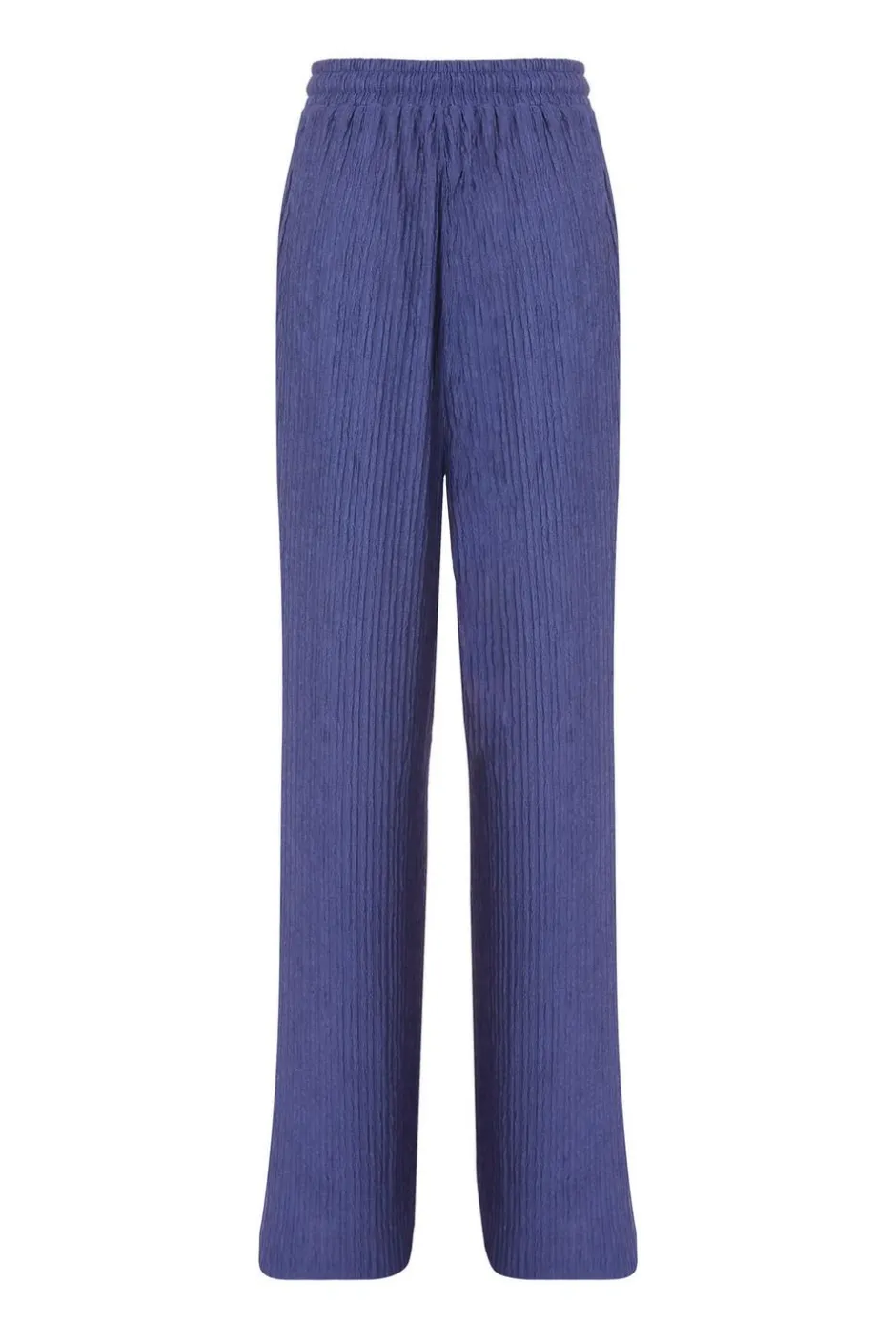 Quiz Textured Palazzo Trousers Indigo Online
