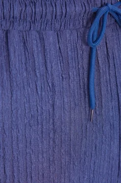 Quiz Textured Palazzo Trousers Indigo Online