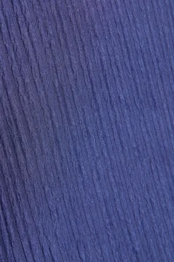 Quiz Textured T-Shirt Indigo Outlet