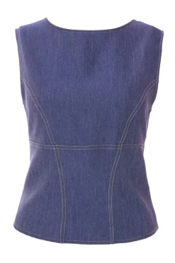 Quiz Tie Back Top Indigo Best