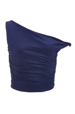 Quiz Twist Crop Top Indigo