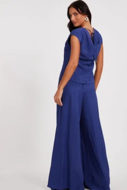 Quiz Indigo Wide Leg Trousers New