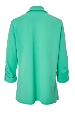 Quiz Ruched Sleeve Blazer Jade
