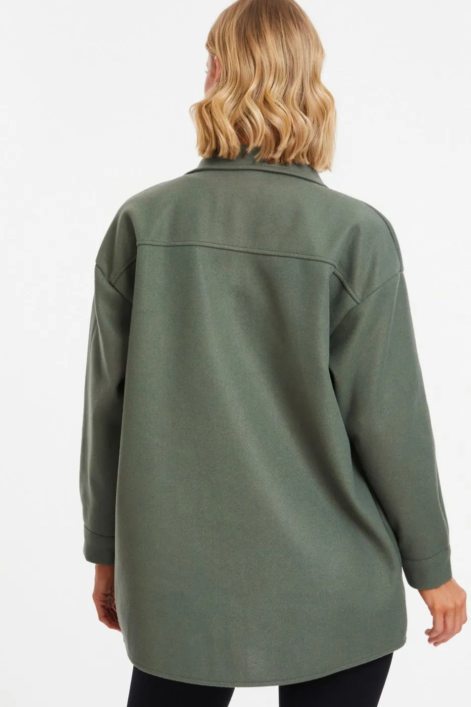 Quiz Khaki Button Front Shacket Clearance