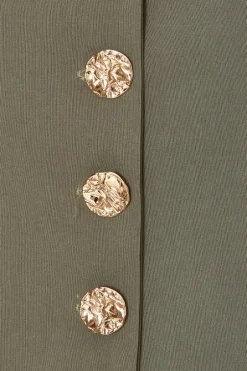 Quiz Khaki Button Front Waistcoat Best
