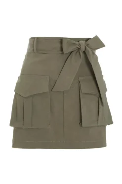 Quiz Khaki Cargo Mini Skirt Hot