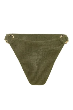 Quiz Crinkle Ring Bikini Bottoms Khaki Outlet