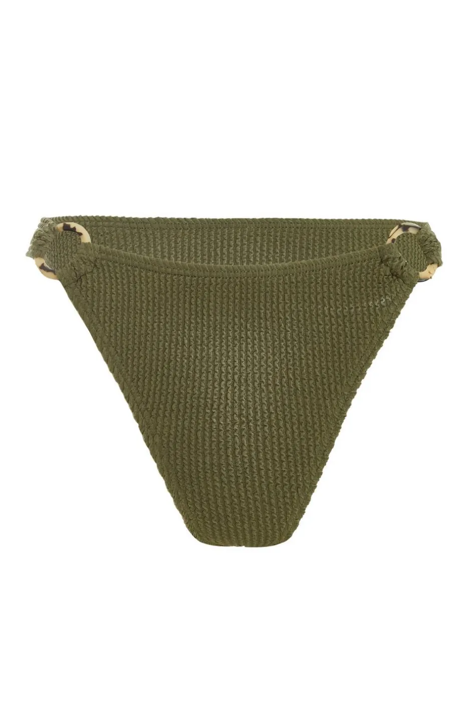 Quiz Crinkle Ring Bikini Bottoms Khaki Outlet