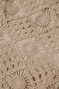 Quiz Crochet Tank Top Khaki Discount