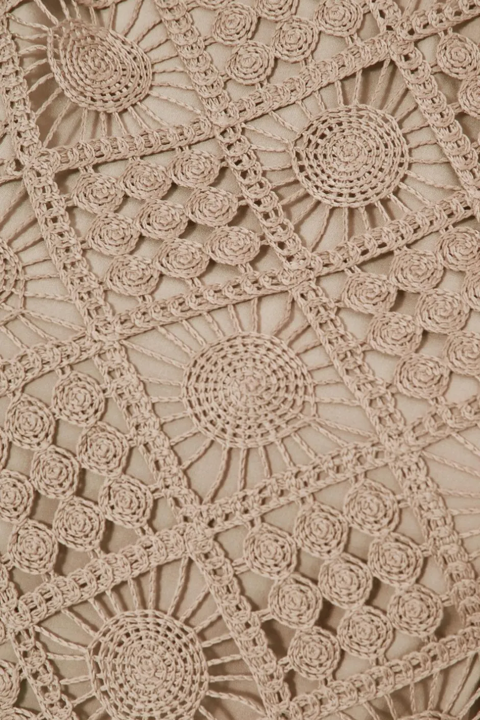 Quiz Crochet Tank Top Khaki Discount