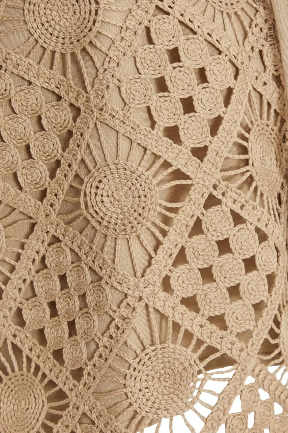 Quiz Crochet Waistcoat Khaki