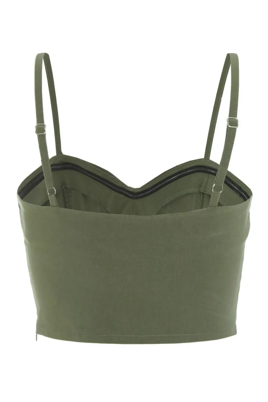 Quiz Khaki Cropped Corset Top Best