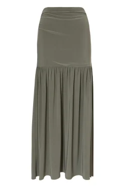 Quiz Khaki Drop Waist Midaxi Skirt Best