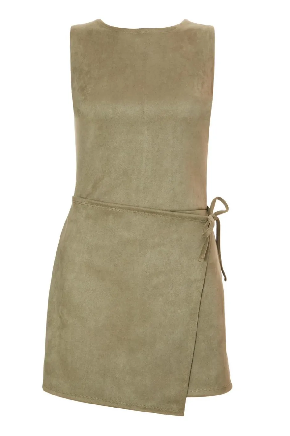 Quiz Faux Suede Playsuit Khaki Hot