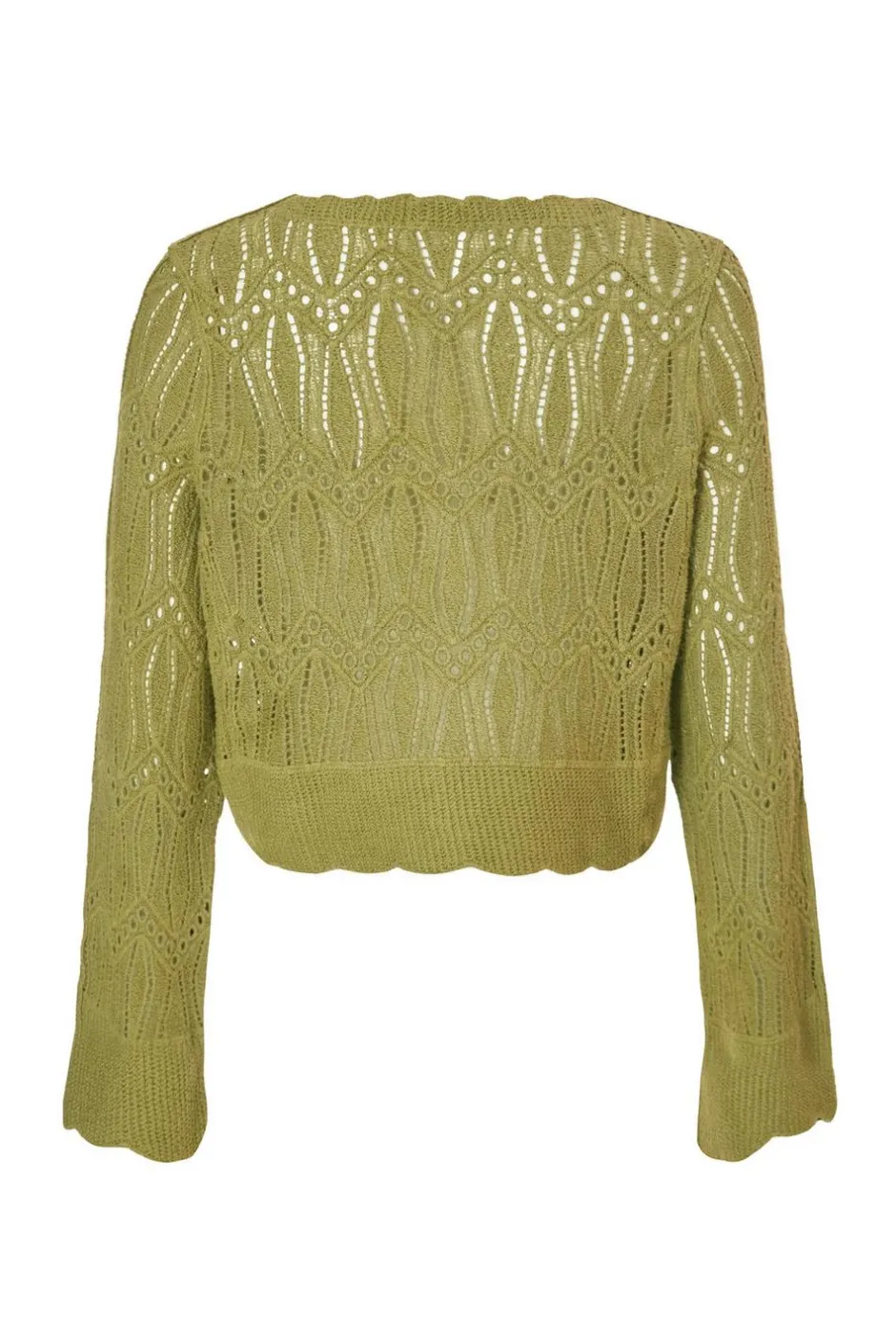 Quiz Knit Cropped Cardigan Khaki New