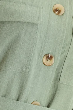 Quiz Khaki Linen Utility Jacket Best