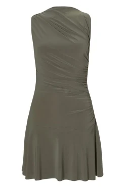 Quiz Ruched Playsuit Khaki
