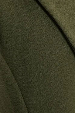 Quiz Ruched Sleeve Blazer Khaki Clearance