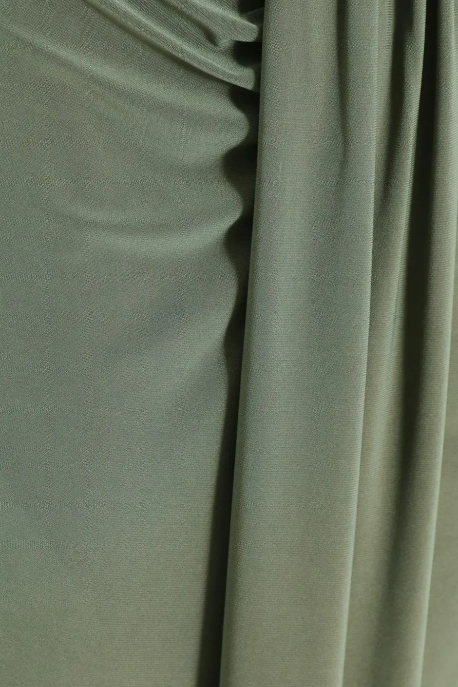 Quiz Ruched Split Maxi Skirt Khaki Clearance